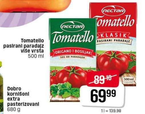 Tomatello pasirani paradajz više vrsta