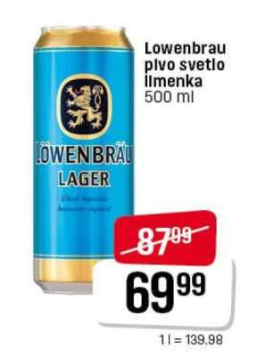 Lowenbrau pivo svetlo limenka