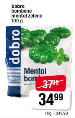 Dobro bombone mentol zelene