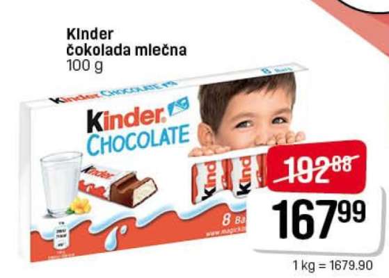 Kinder čokolada mlečna