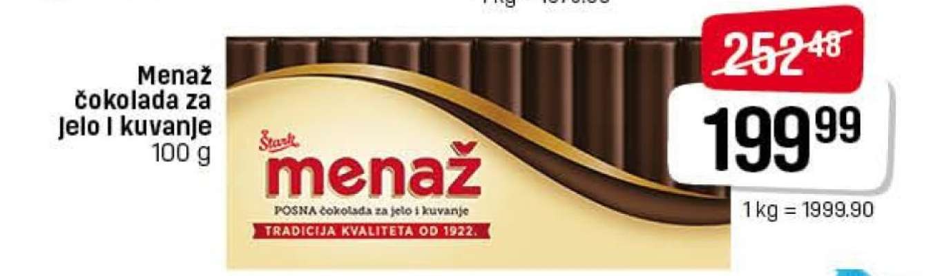 Menaž čokolada za jelo i kuvanje 100 g