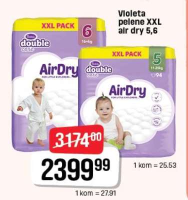 Violeta pelene XXL Air Dry 5,6