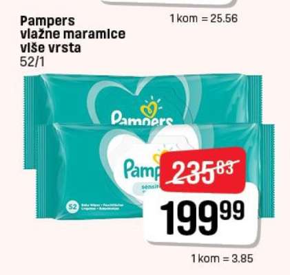 Pampers vlažne maramice više vrsta 52/1