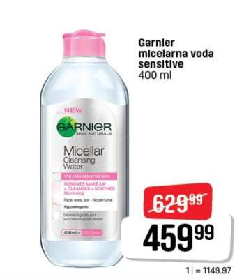 Garnier micelarna voda sensitive 400 ml