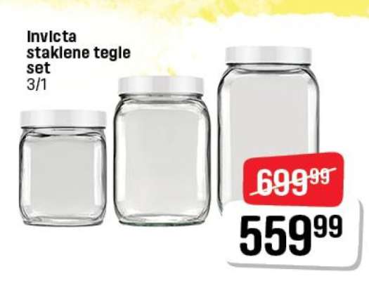Invicta staklene tegle set 3/1