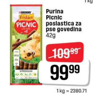 Purina Friskies Picnic poslastica za pse govedina 42g