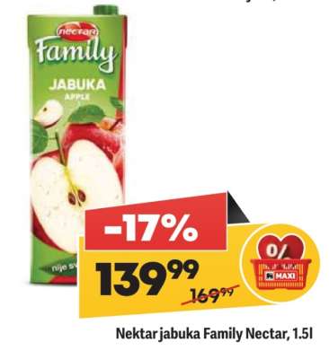 Nektar jabuka Family Nectar, 1,5l