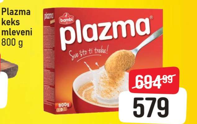 Plazma keks mleveni 800g
