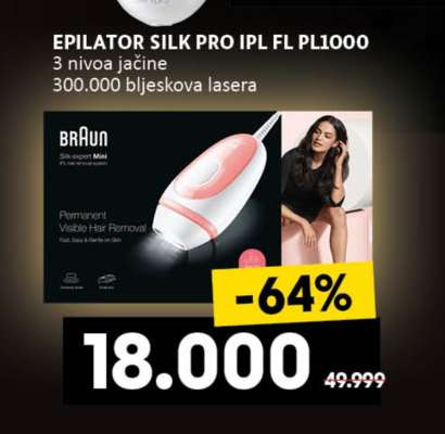 EPILATOR SILK PRO IPL FL PL1000