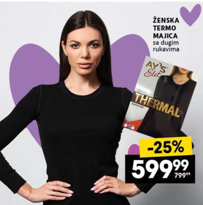 ŽENSKA TERMO MAJICA sa dugim rukavima