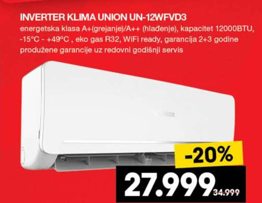 INVERTER KLIMA UNION UN-12WFVD3