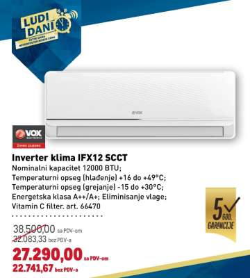 Inverter klima IFX12-SCCT
