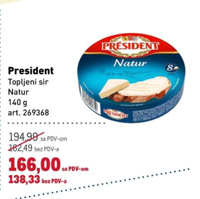 President Topljeni sir Natur