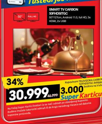 SMART TV CARBON 50FHDSTITGC