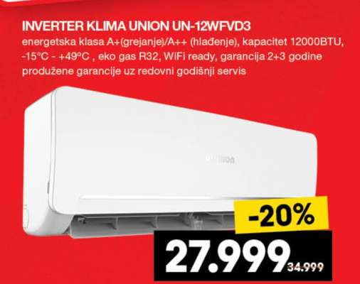 INVERTER KLIMA UNION UN-12WFVD3