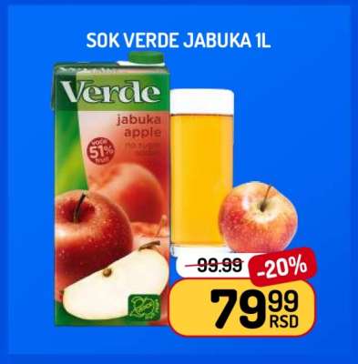 Sok Verde Jabuka 1l