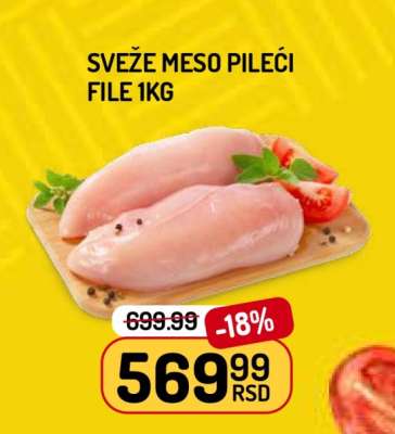 Svěže Meso Pilecí File 1kg