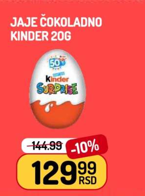 JAJE ČOKOLADNO KINDER 20g