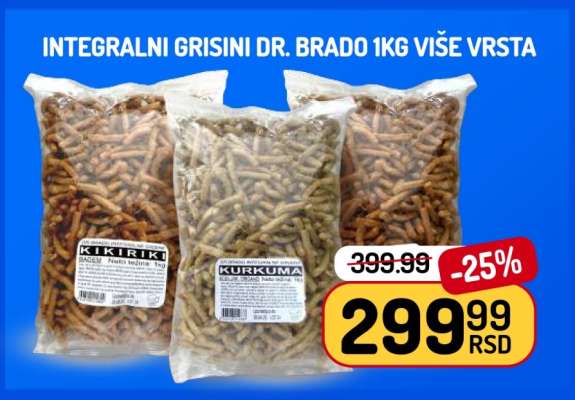 Integralni Grisini Dr. Brado 1kg Više Vrsta