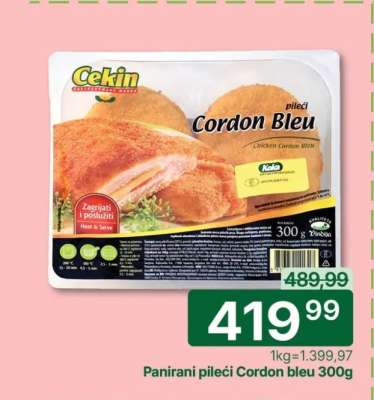 Panirani pileći Cordon bleu 300g
