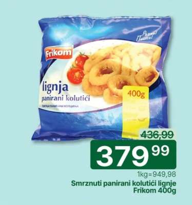 Smrznuti panirani kolutići Lignje Frikom 400g