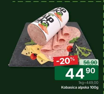 Kobasica alpska 100g
