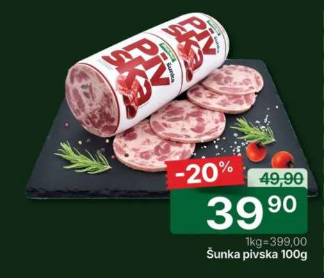 Šunka pivska 100g