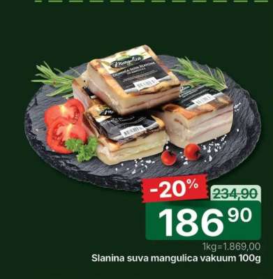 Slanina suva mangulica vakuum 100g