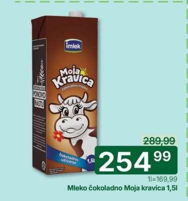 Mleko čokoladno Moja kravica 1,5l