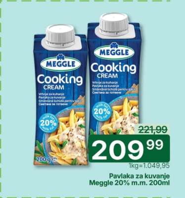 Pavlaka za kuvanje Meggle 20% m.m. 200ml