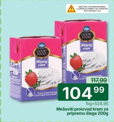 Silbo Good Food Whipping cream