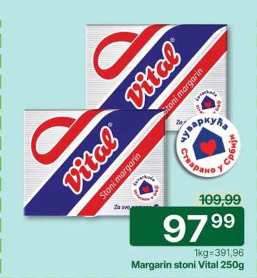 Margarin stoni Vital 250g