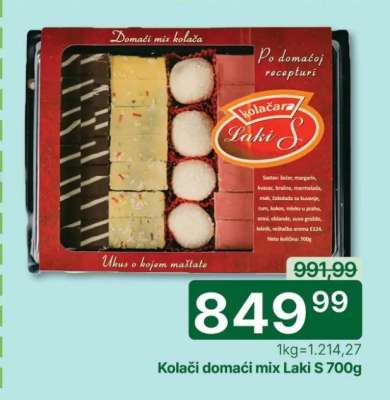 Kolači domaći mix Laki S 700g