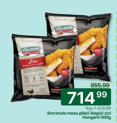 Smrznuto meso pileći štapići zizi Hungerit 500g