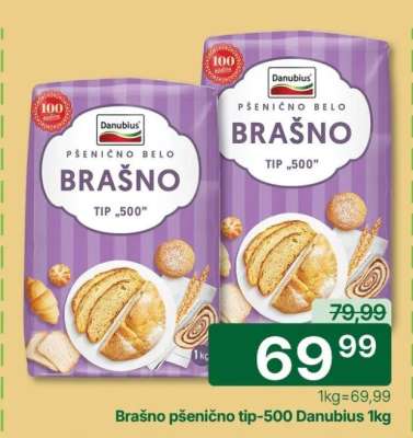 Brašno pšenično tip-500 Danubius 1kg