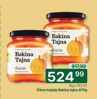 Džem kajsija Bakina tajna 670g