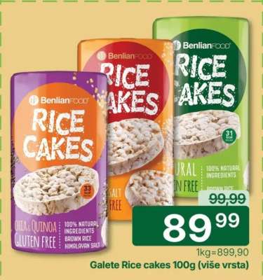 Galete Rice cakes 100g (više vrsta)