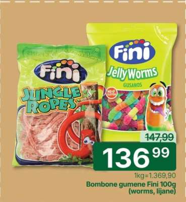 Bombone gumene Fini 100g (worms, lijane)