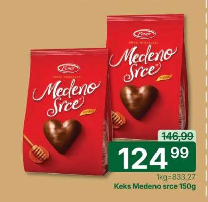Keks Medeno srce 150g