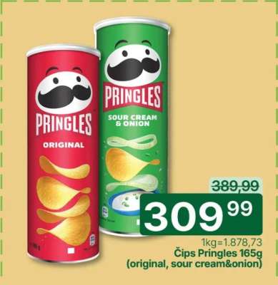 Čips Pringles 165g