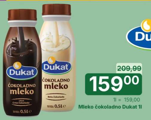 Mleko čokoladno Dukat 1l