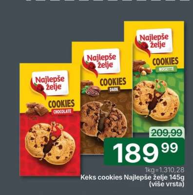 Keks cookies Najlepše želje 145g
