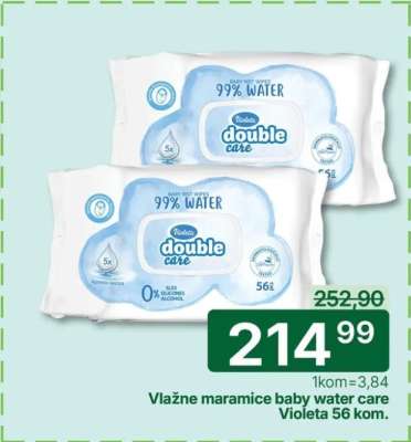 Vlažne maramice baby water care Violeta 56 kom.