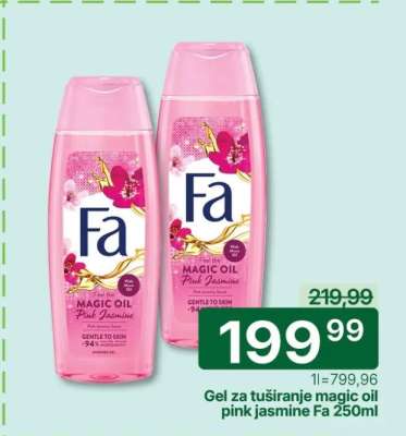 Gel za tuširanje magic oil pink jasmine Fa 250ml