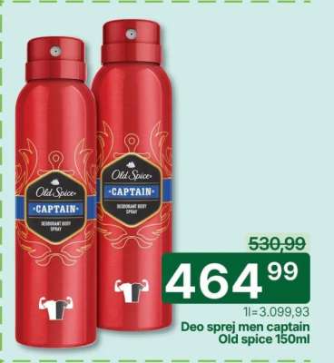 Deo sprej men captain Old spice 150ml