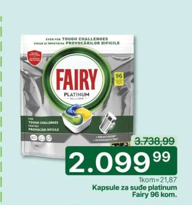 Kapsule za sude platinum Fairy 96 kom.