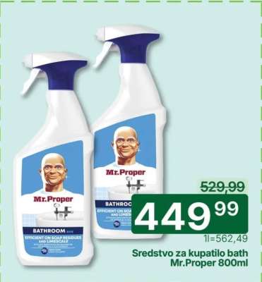 Sredstvo za kupatilo bath Mr.Proper 800ml