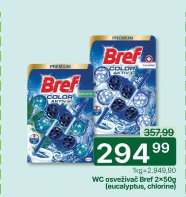 WC osvěživač Bref 2×50g