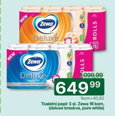 Toaletni papir 3 sl. Zewa 16 kom.