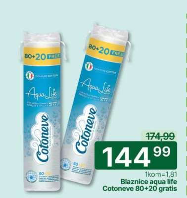 Blaznice aqua life Cotoneve 80+20 gratis